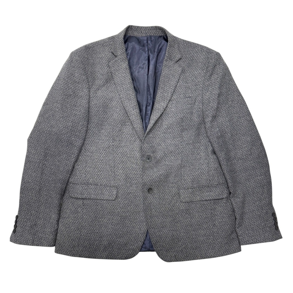 Cricket & Co Gray Wool Blend Textured Blazer Jacket Mens 56 46 US Lord